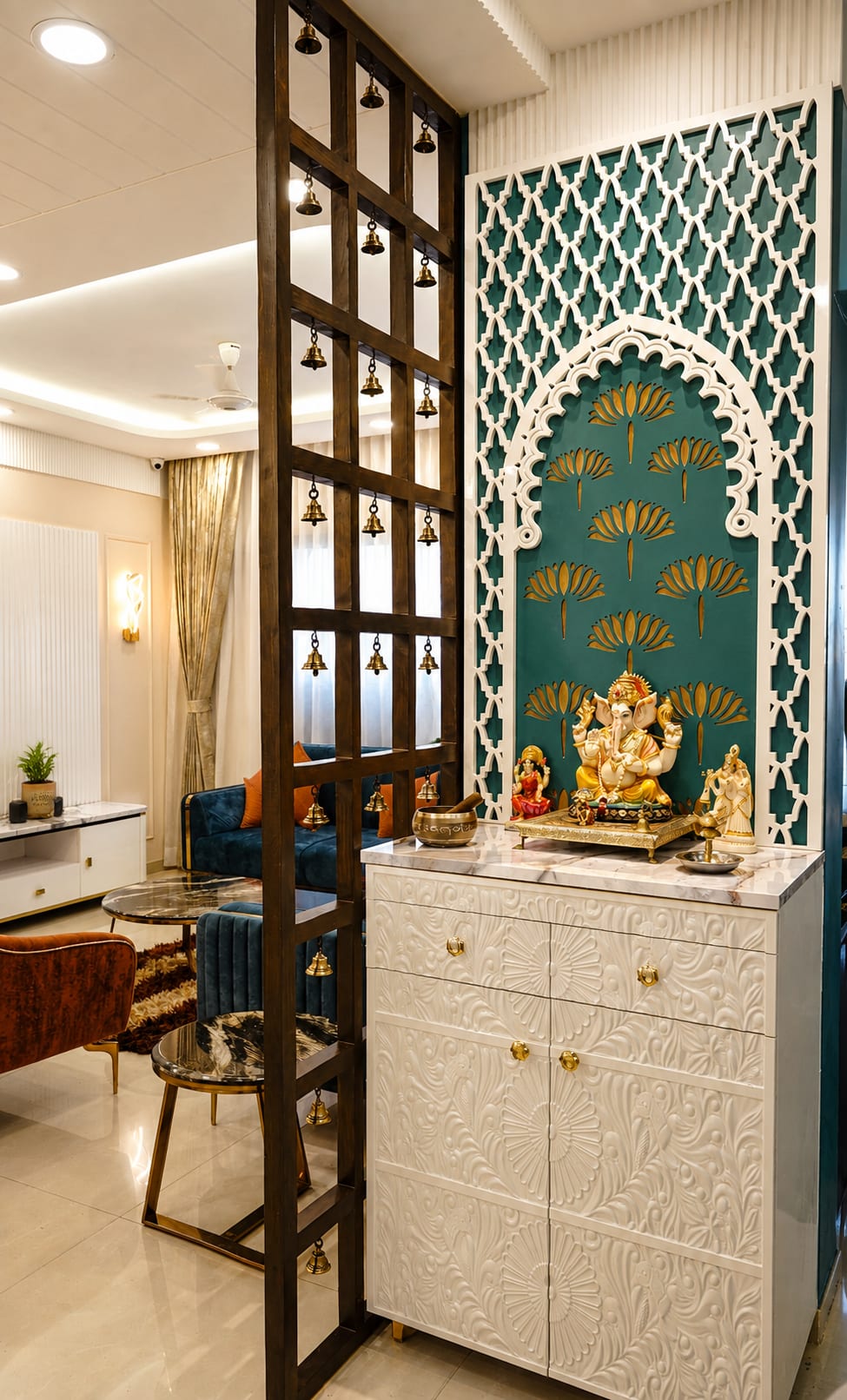 Traditional Indian Bungalow Interiors interior design — Photo 2 by AMZ Interiors Pune