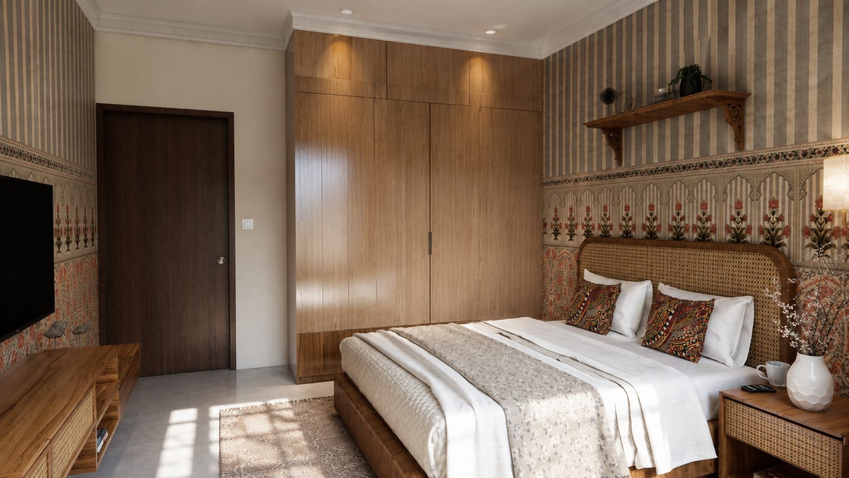 Heritage-Inspired 3 BHK Residence interior design — Photo 1 by AMZ Interiors Pune