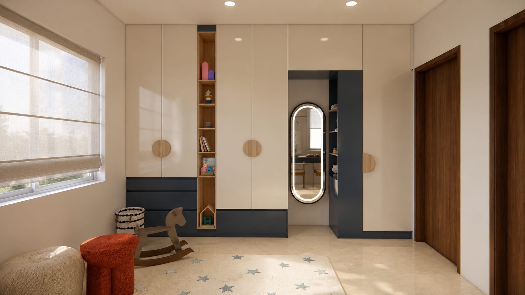 Heritage-Inspired 3 BHK Residence interior design — Showcase view by AMZ Interiors Pune