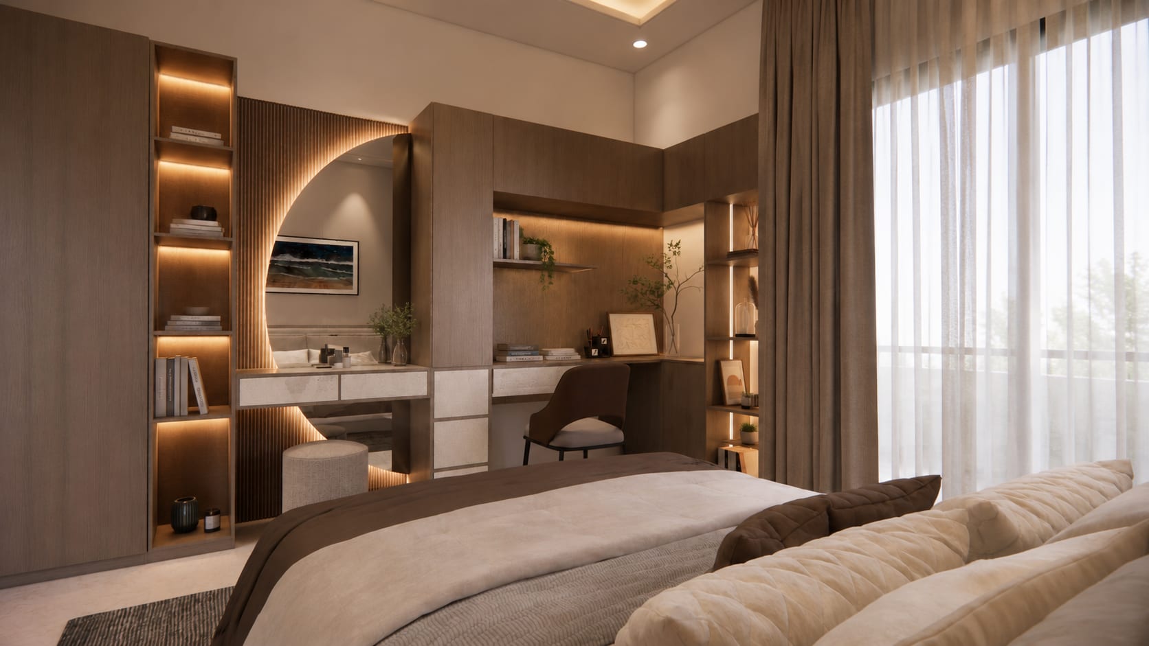 Streamlined 3 BHK Apartment interior design — Photo 5 by AMZ Interiors Pune