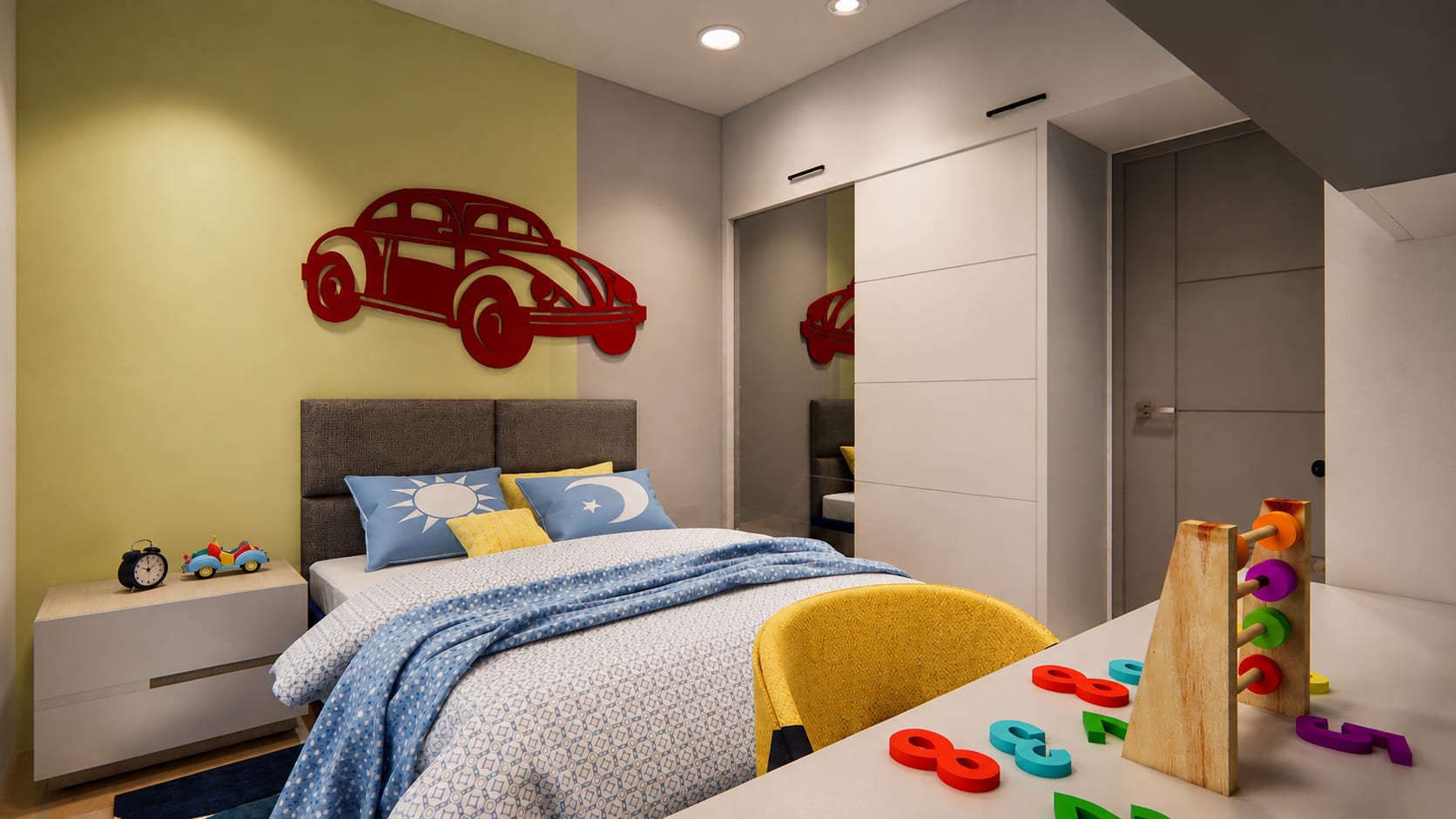 Streamlined 3 BHK Apartment interior design — Photo 8 by AMZ Interiors Pune