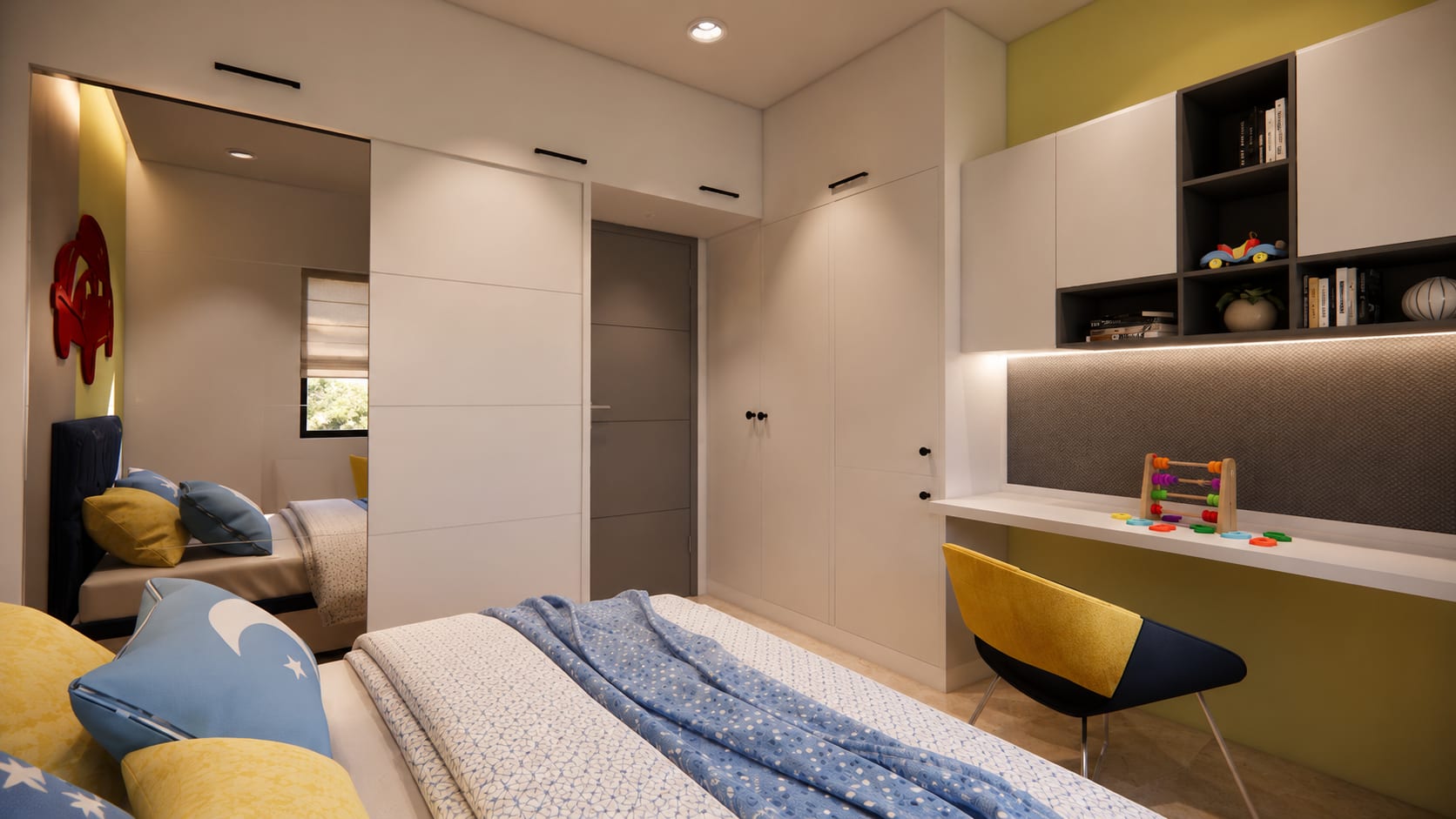 Streamlined 3 BHK Apartment interior design — Photo 9 by AMZ Interiors Pune