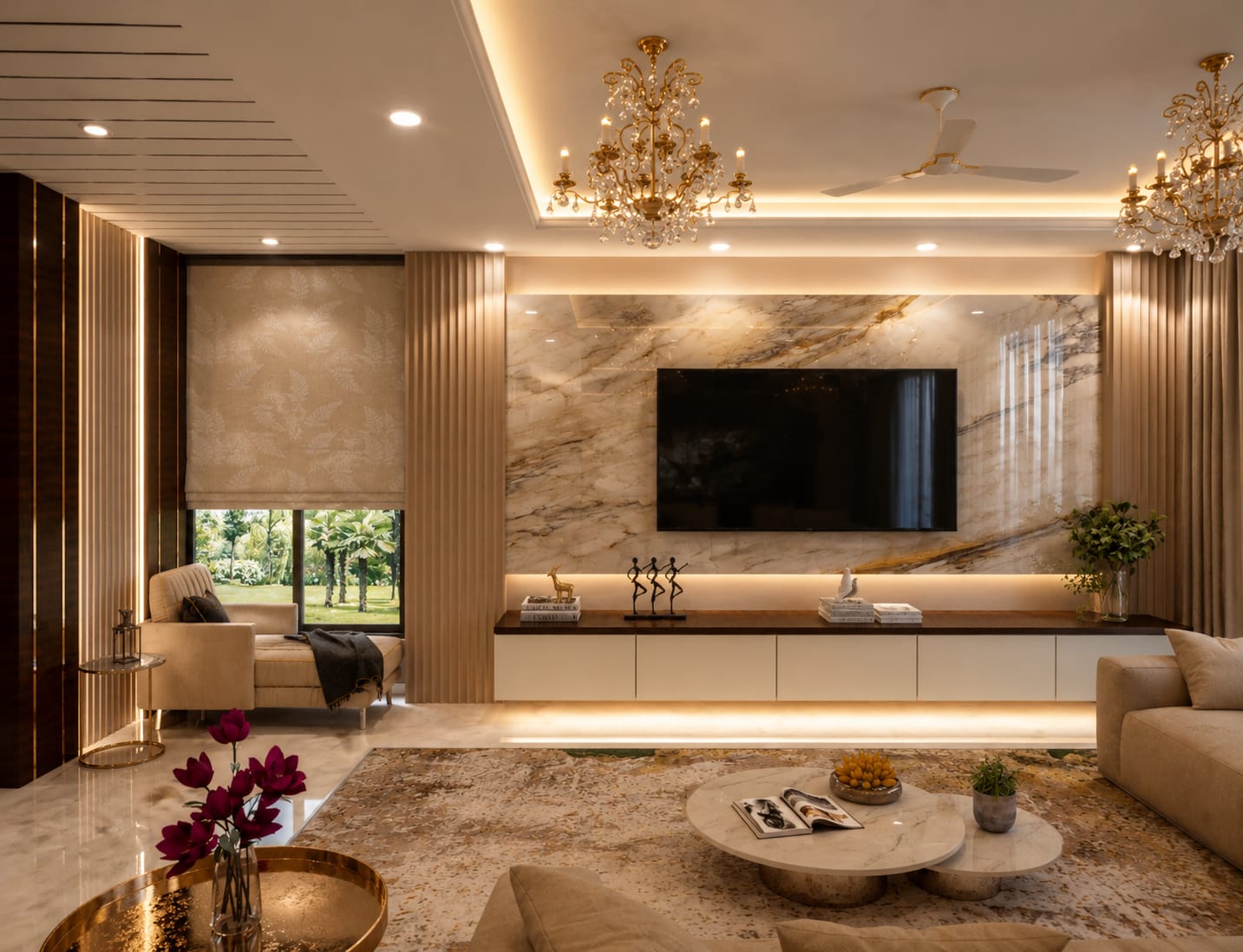 5 BHK Luxury Residence interior design — Photo 1 by AMZ Interiors Pune