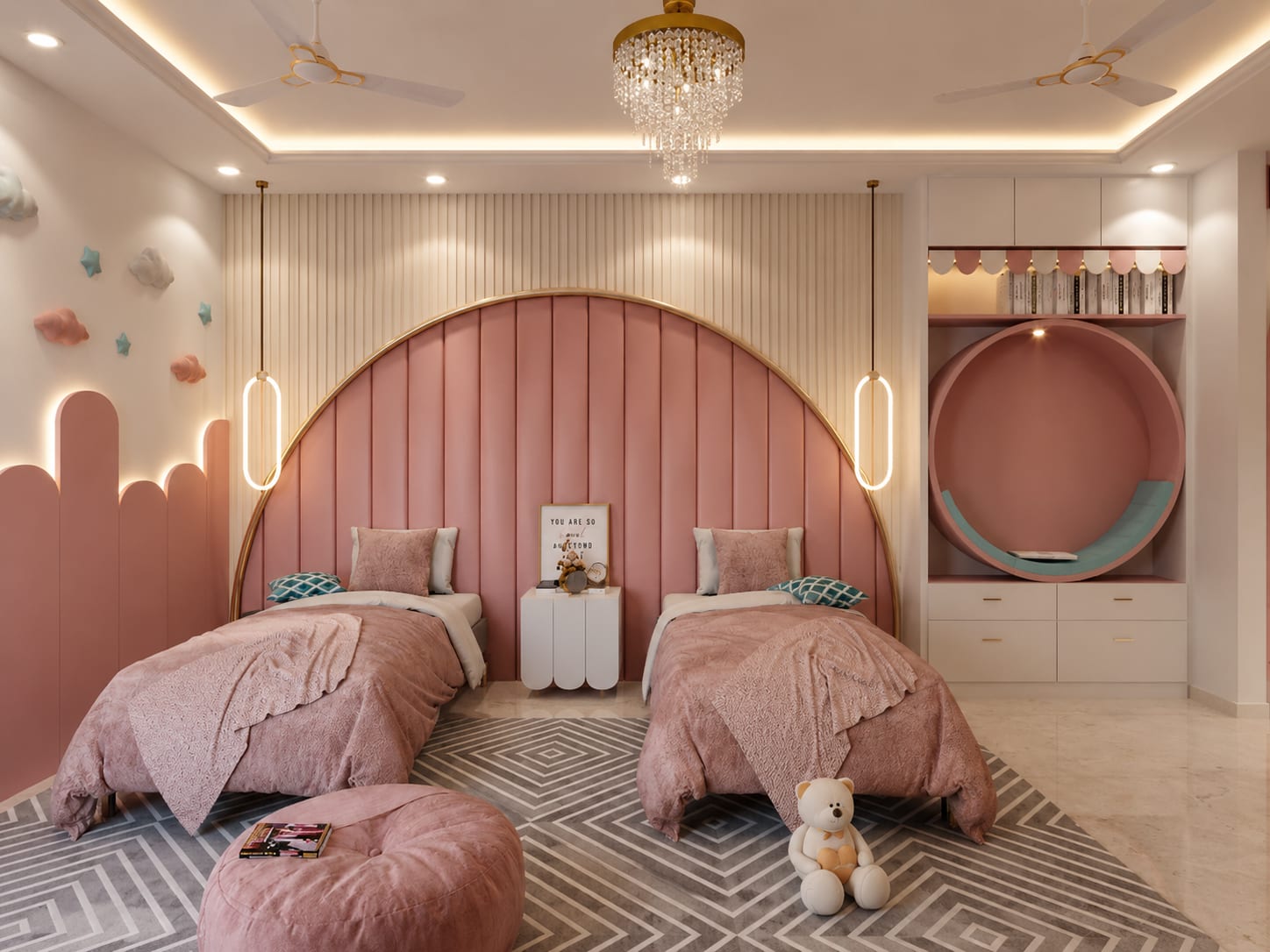 5 BHK Luxury Residence interior design — Showcase view by AMZ Interiors Pune