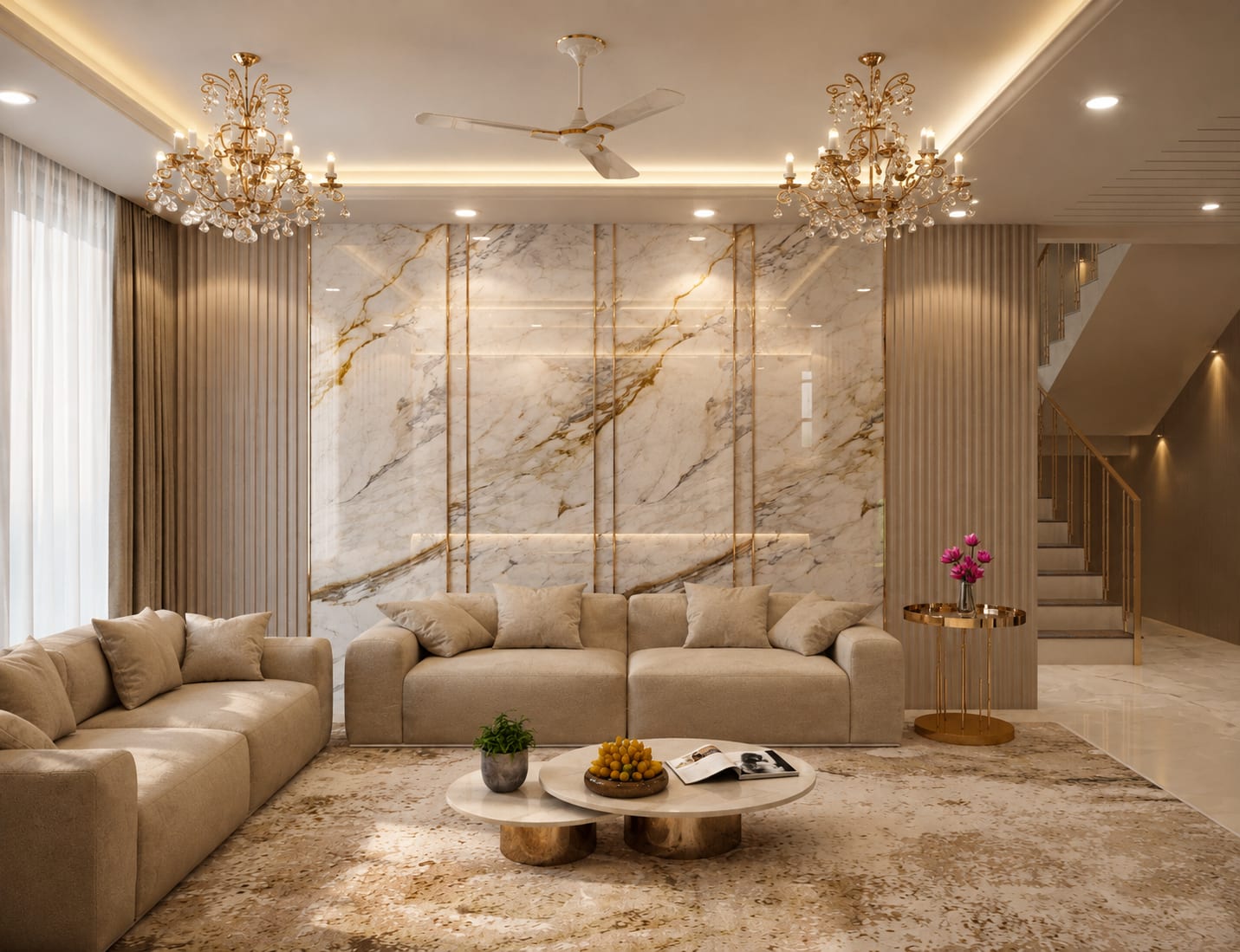 5 BHK Luxury Residence interior design — Photo 2 by AMZ Interiors Pune