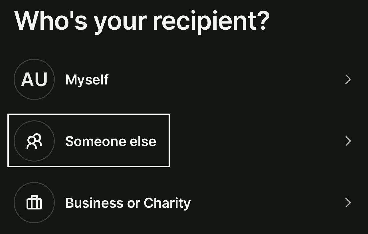 Step 5: Choose Someone else
