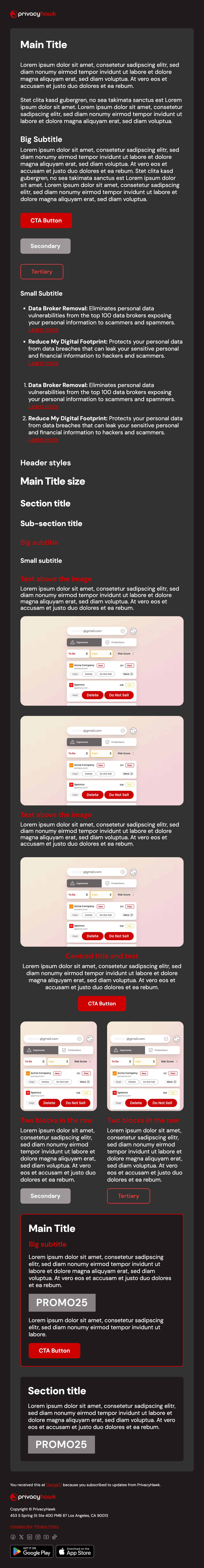 Email in Apple Mail, dark mode