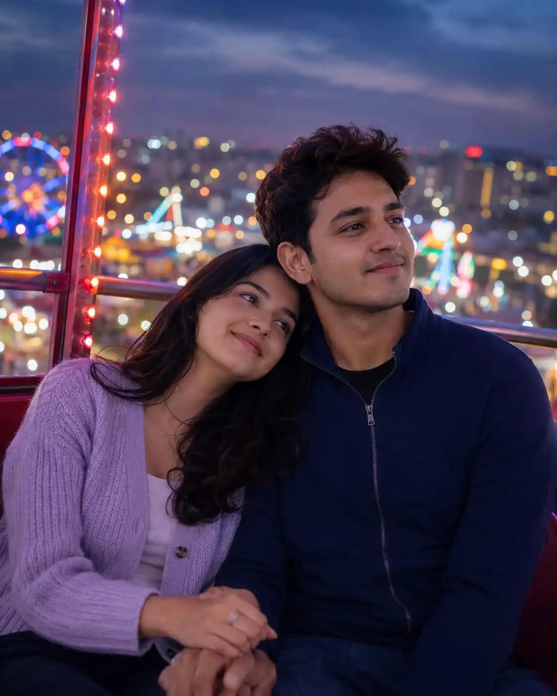 Ferris Wheel Amusement Park Couple Portrait sample output