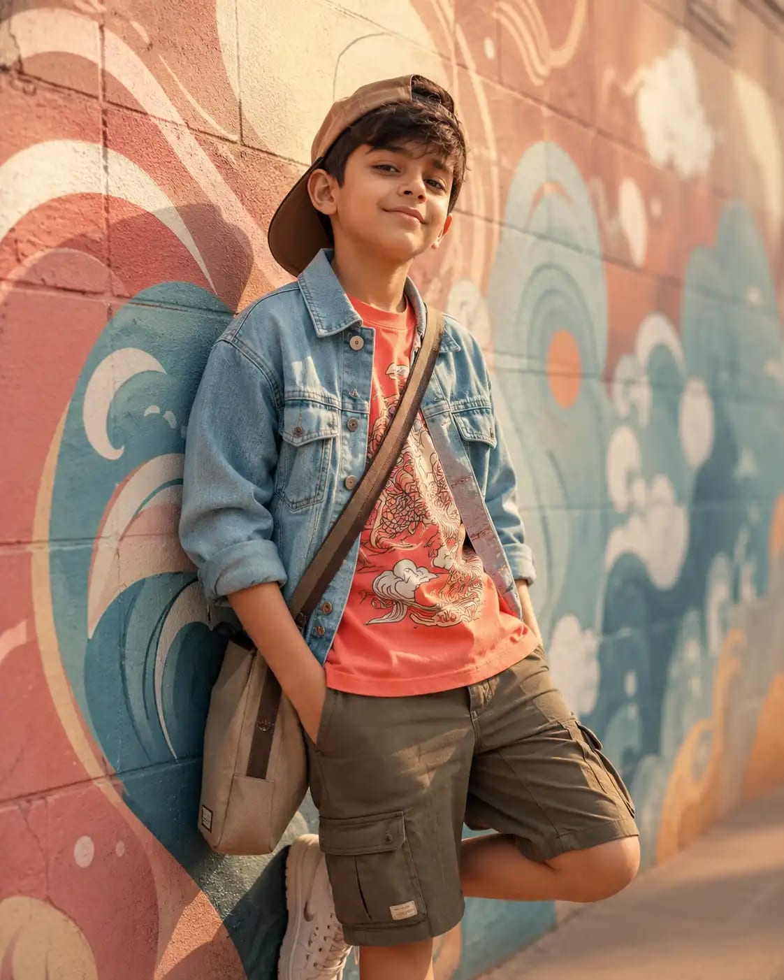 Urban Mural Wall Streetwear Portrait for Kids