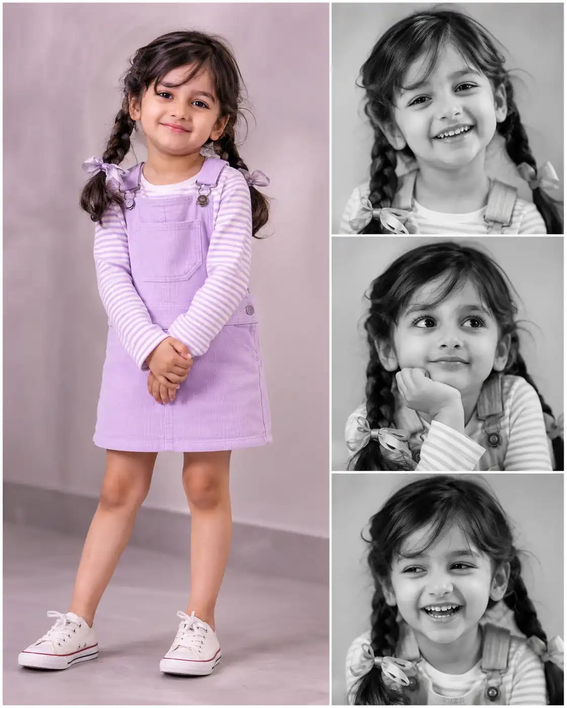 Fashion Grid Collage Portrait for Kids