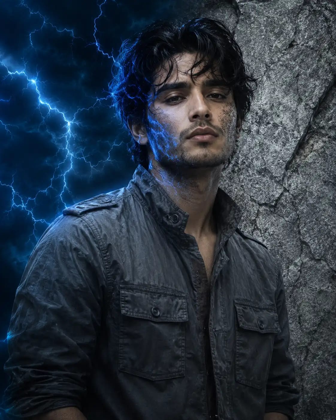 Storm & Stone Warrior Portrait | Boys AI Prompt