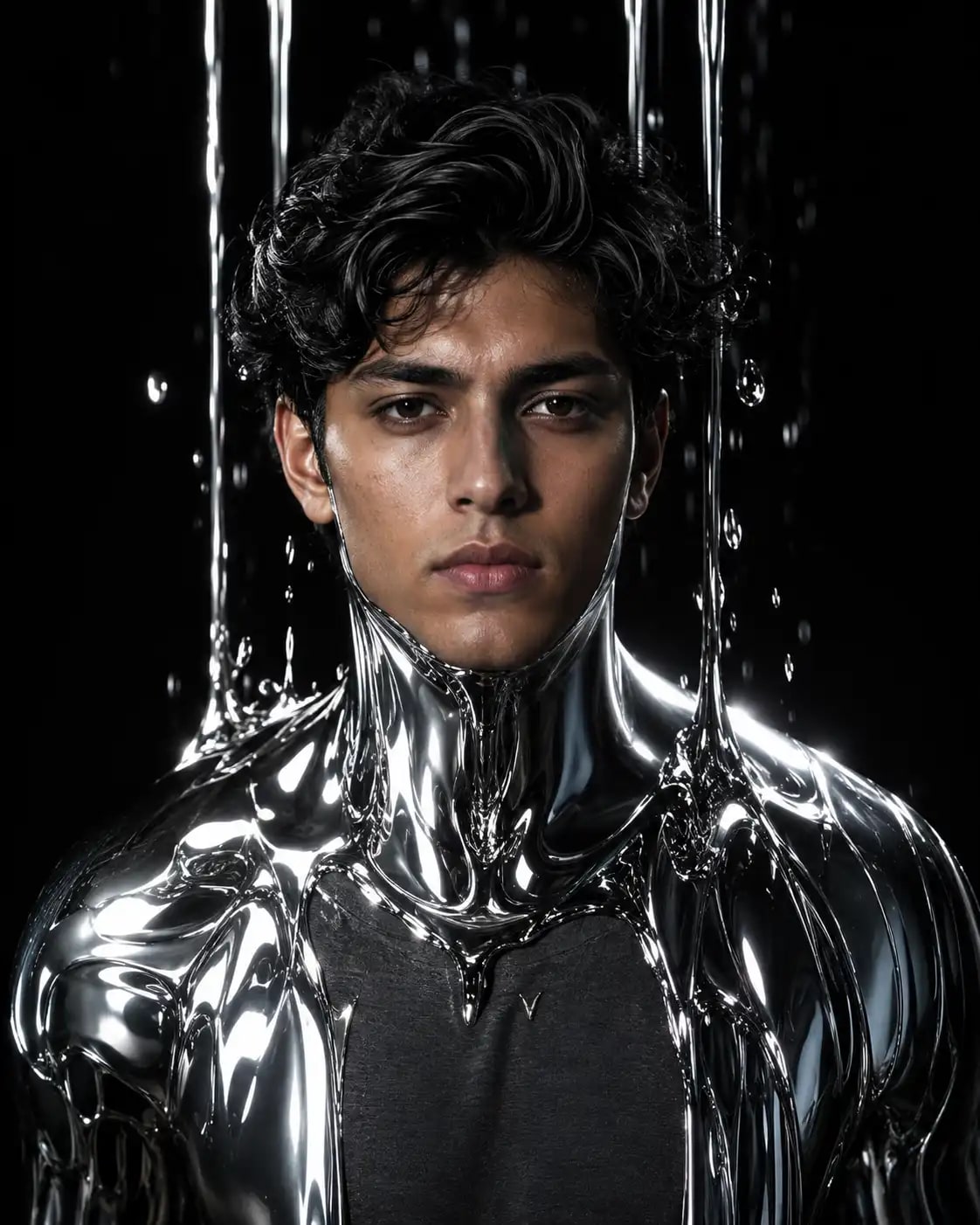 Molten Chrome Armor Portrait | Boys AI Prompt