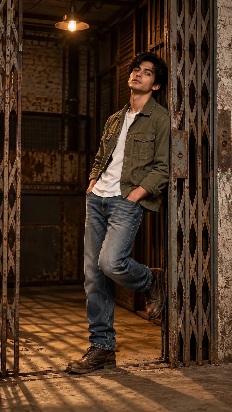 Warehouse Freight Elevator Editorial | Raw Urban Portrait