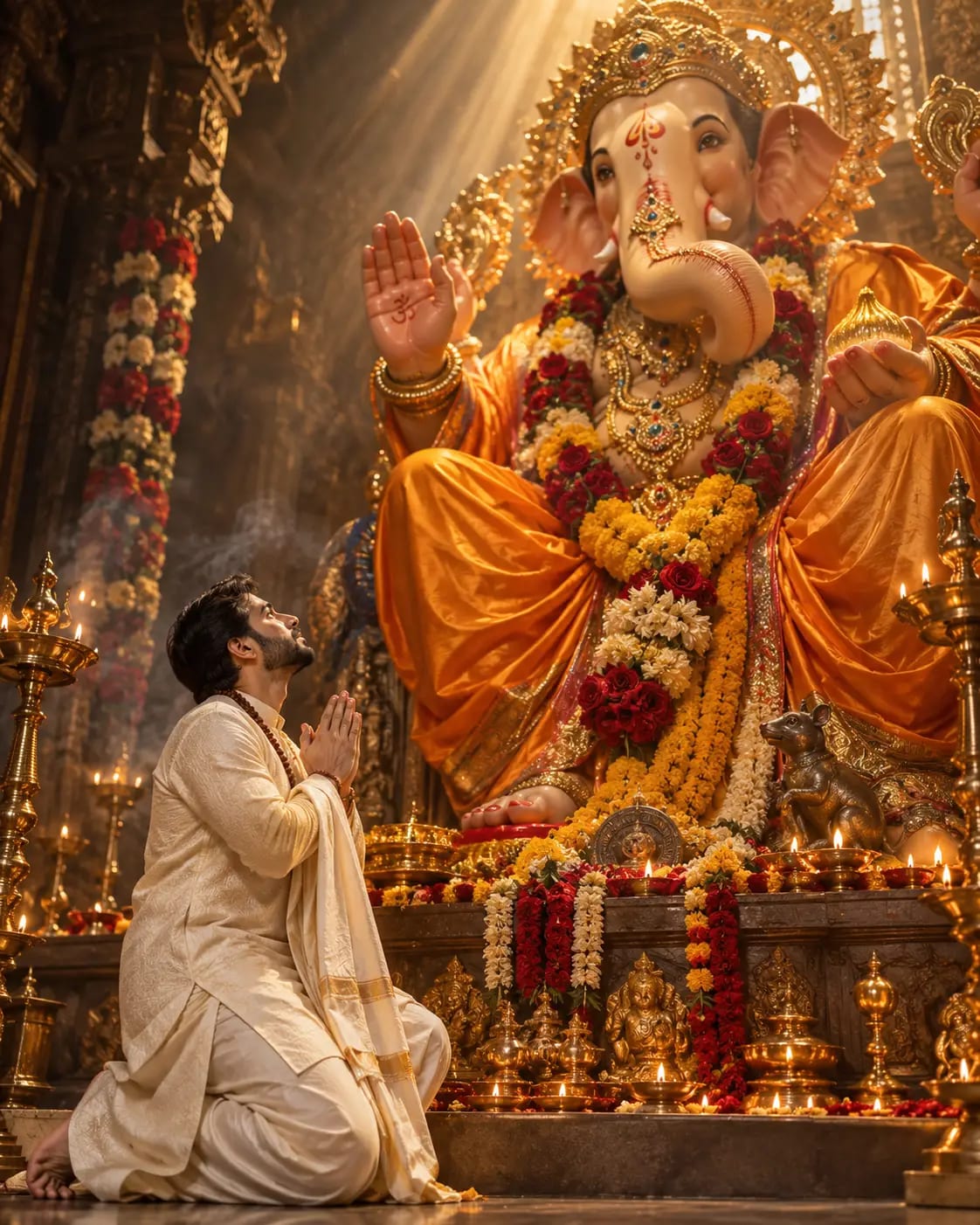 Ganpati Blessing Hand Portrait | Premium Ganesh Chaturthi Photo sample output