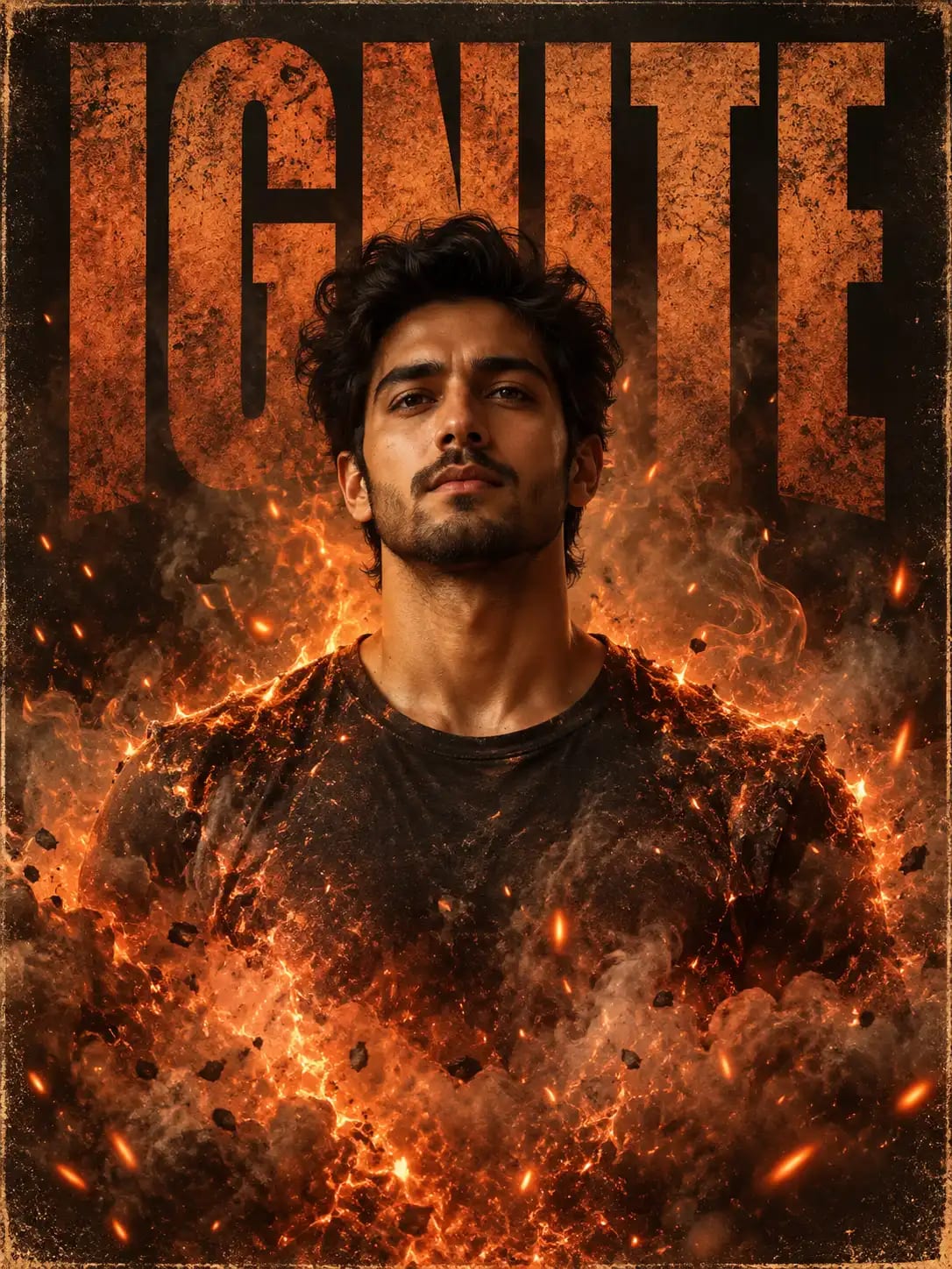 IGNITE Ember Wall Portrait | Premium Conceptual Editorial Poster