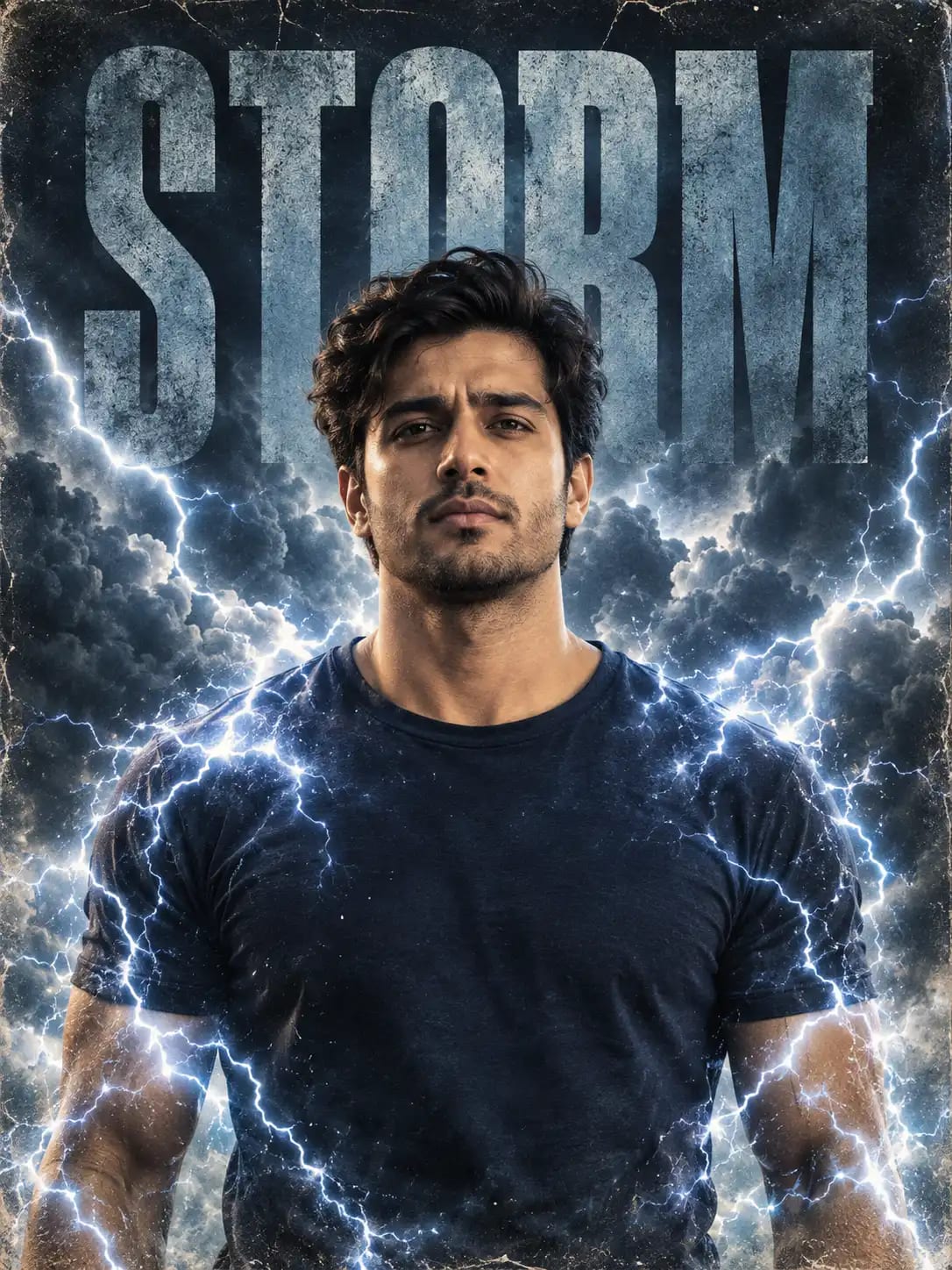 STORM Lightning Field Portrait | Premium Conceptual Editorial Poster sample output