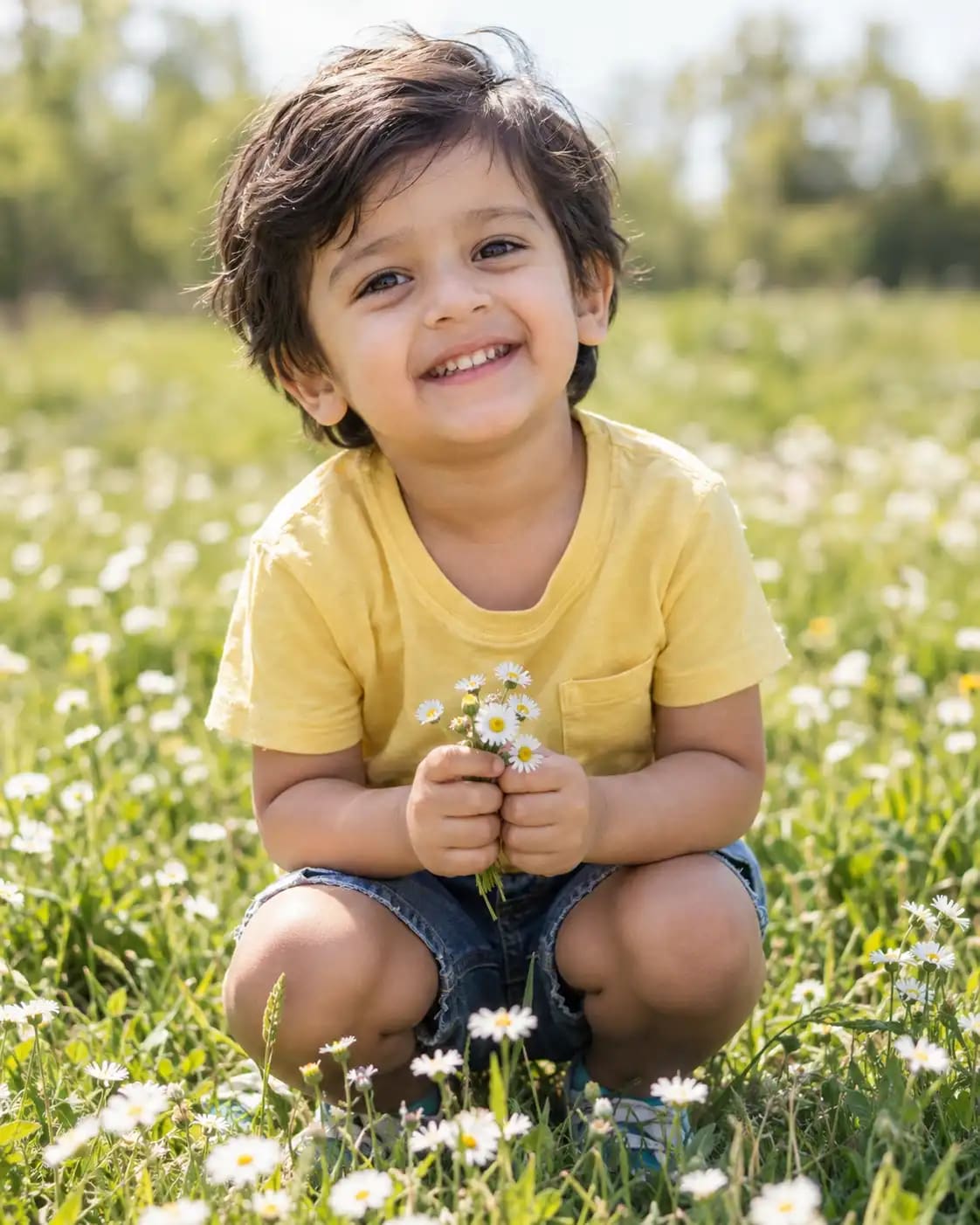 Daisy Meadow Portrait | Premium Lifestyle Kids Photo