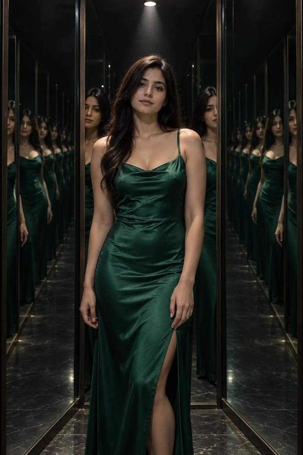 Mirror Multiplication Portrait | Premium Conceptual Girls Photo sample output