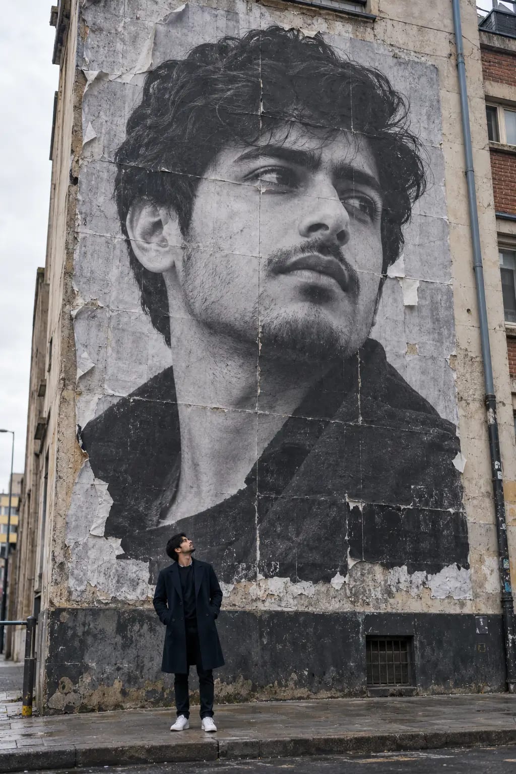 Scale Contrast Wall Mural Portrait | Premium Editorial Boys Photo