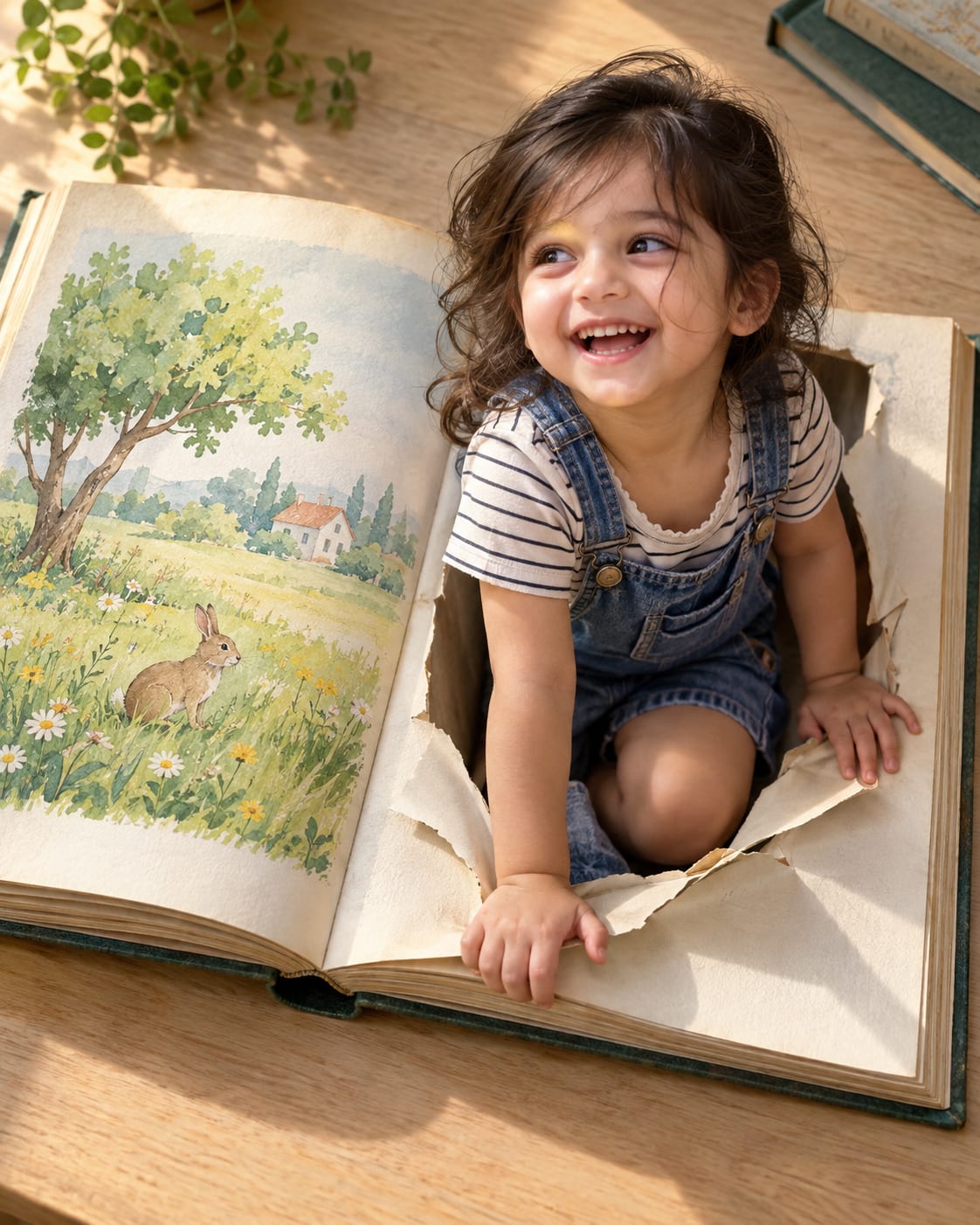 Storybook Page Pop-Out Portrait | Premium Creative Kids Photo