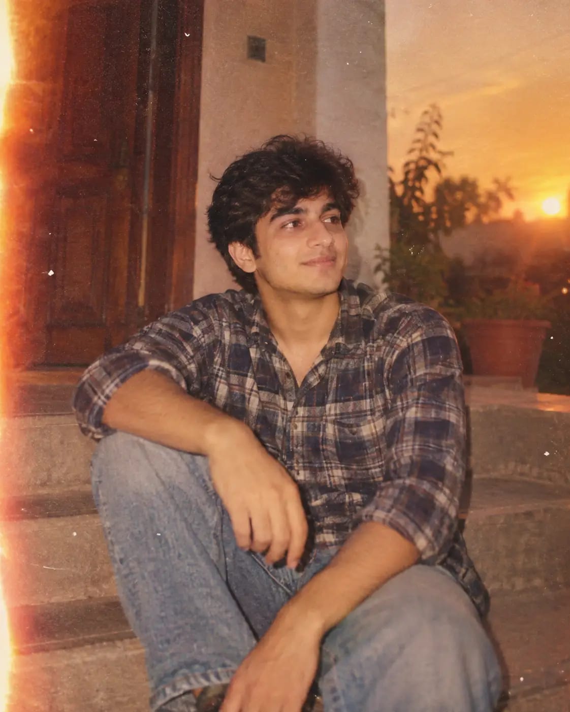 Faded Disposable Camera Portrait | Premium Nostalgic Trend Photo