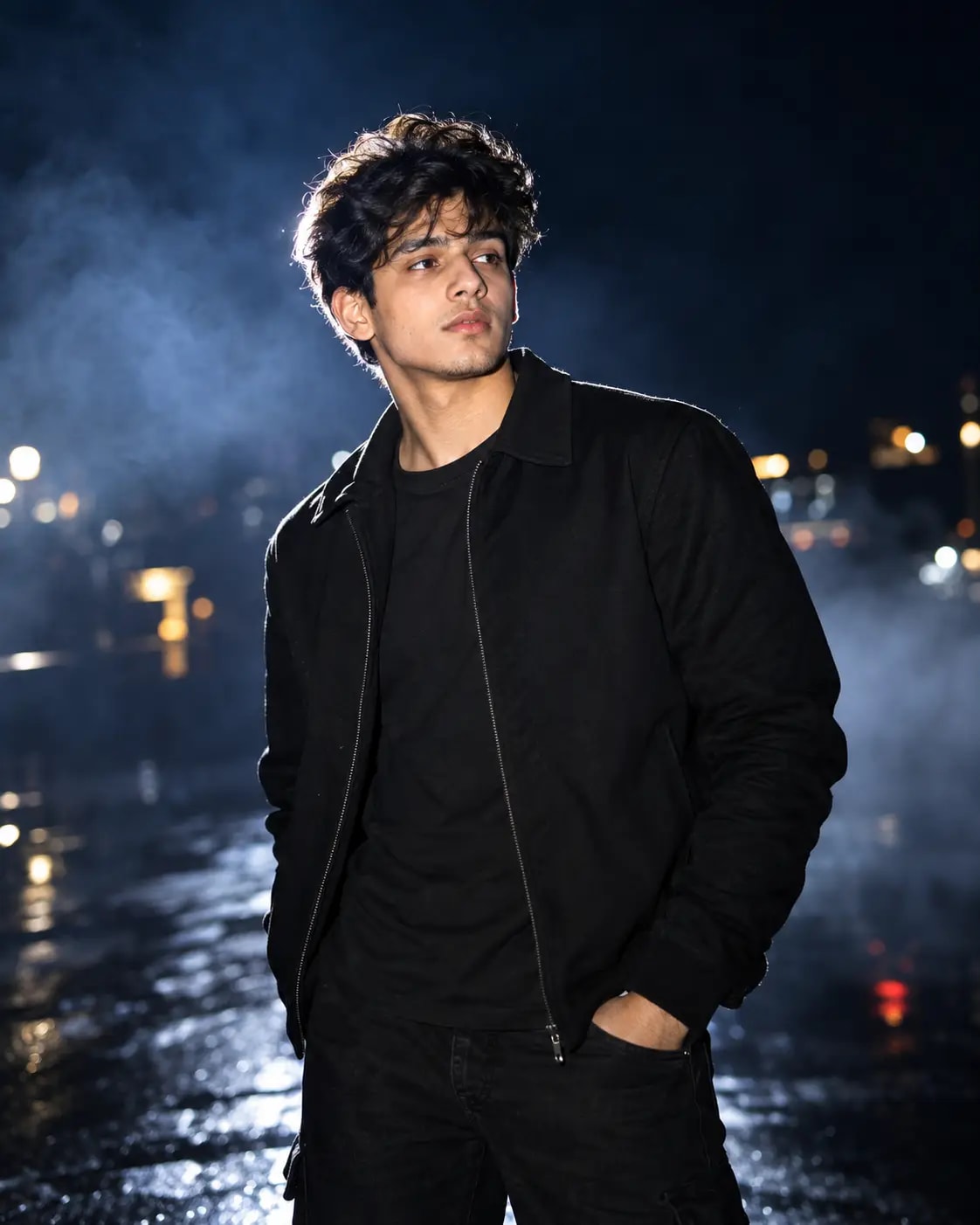Dramatic Night Flash Rim-Light Portrait | Premium Editorial Trend Photo sample output