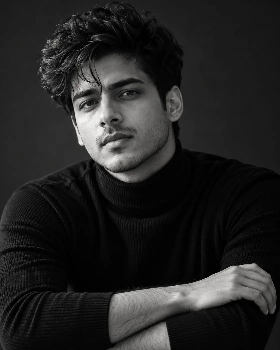 Black-and-White Cinematic Power Portrait | Premium Luxury Studio Photo
