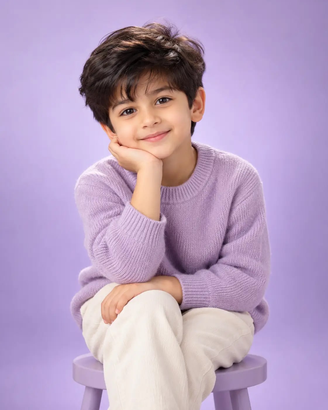 Premium Beauty Campaign Studio Portrait | Luxury Kids Editorial Photo sample output