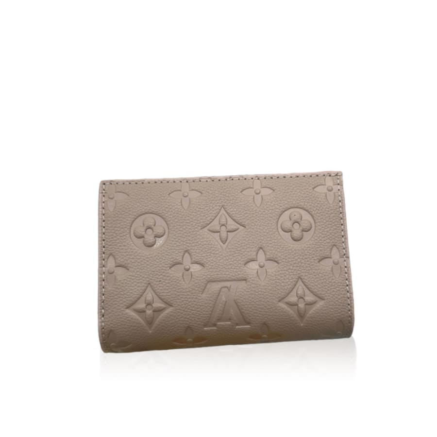 Portefeuille Louis Vuitton en cuir de vachette pleine fleur de qualité supérieure, finition gaufrée, fermeture éclair, noir
