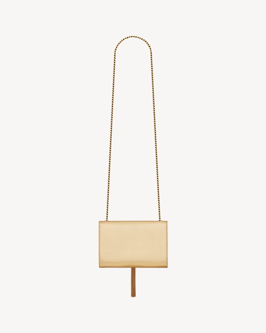 Kate Tassel Small en Cuir Métallisé