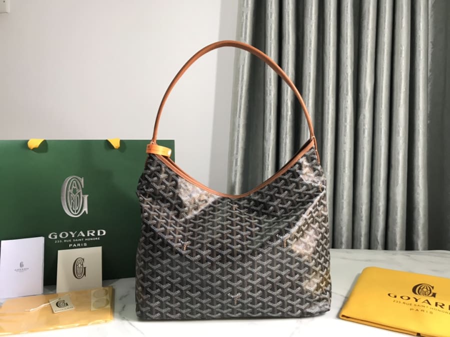 Sac hobo Goyard bohème noir et beige