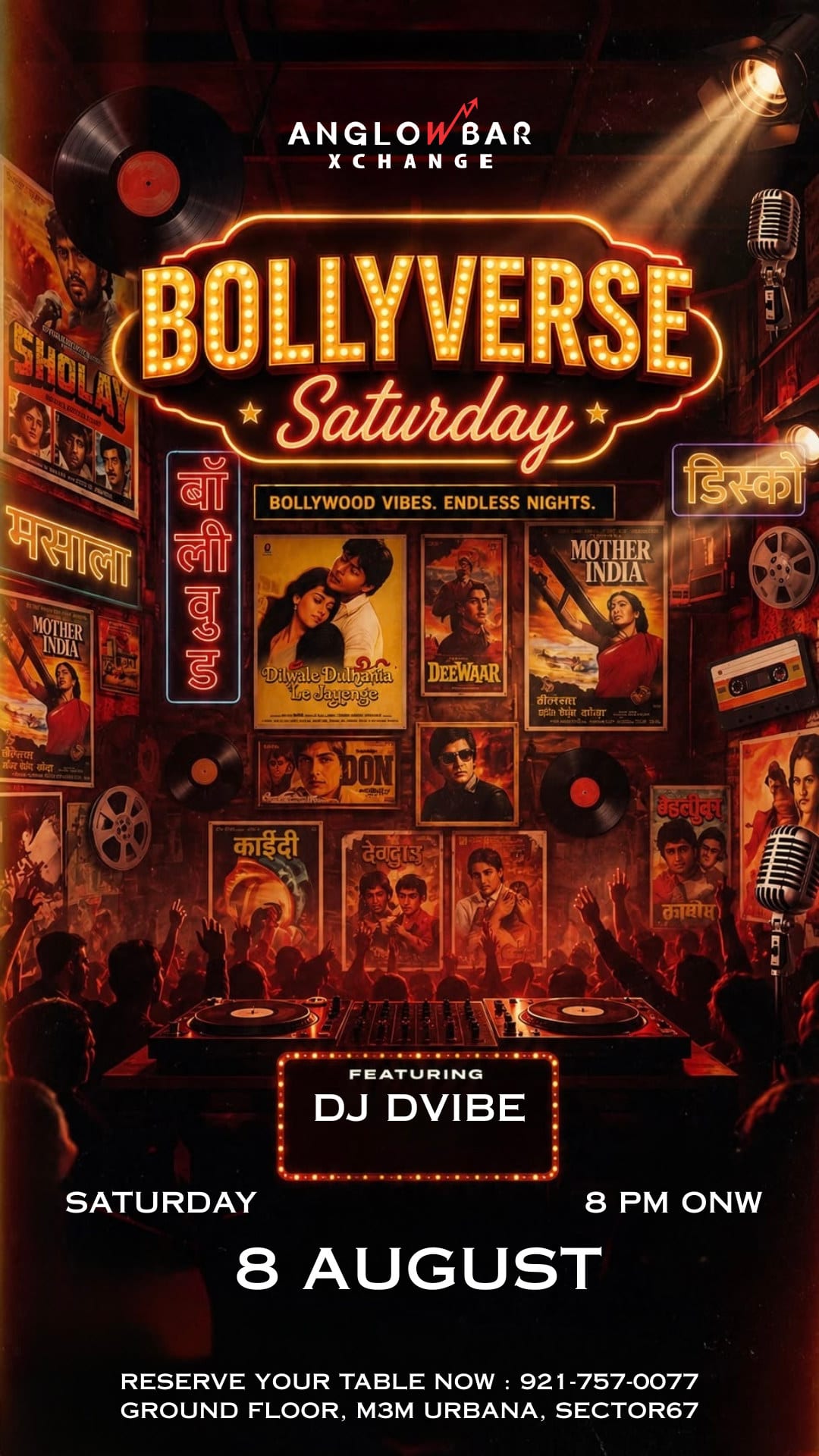 Poster for a Bollywood club night