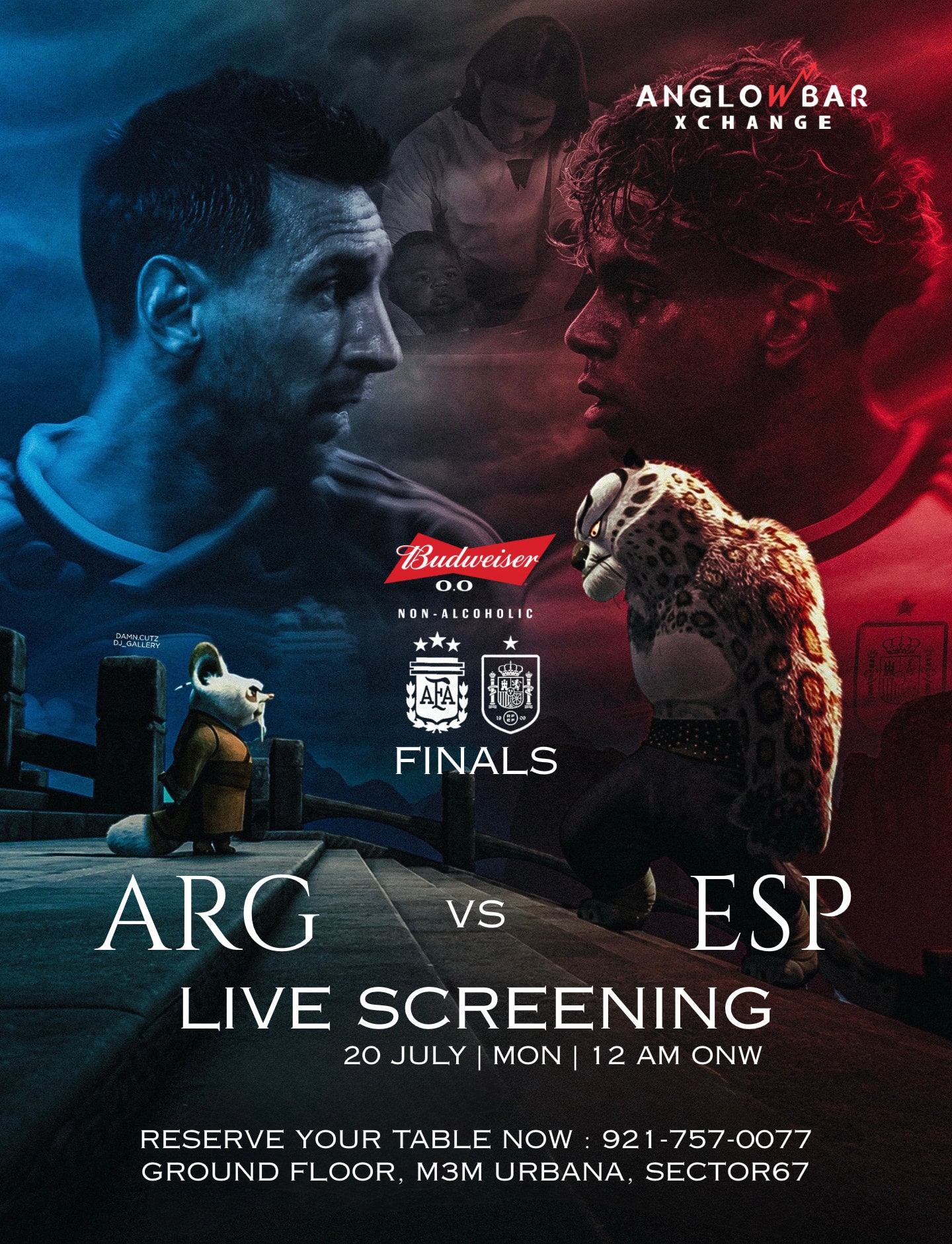 Poster for a live football screening night