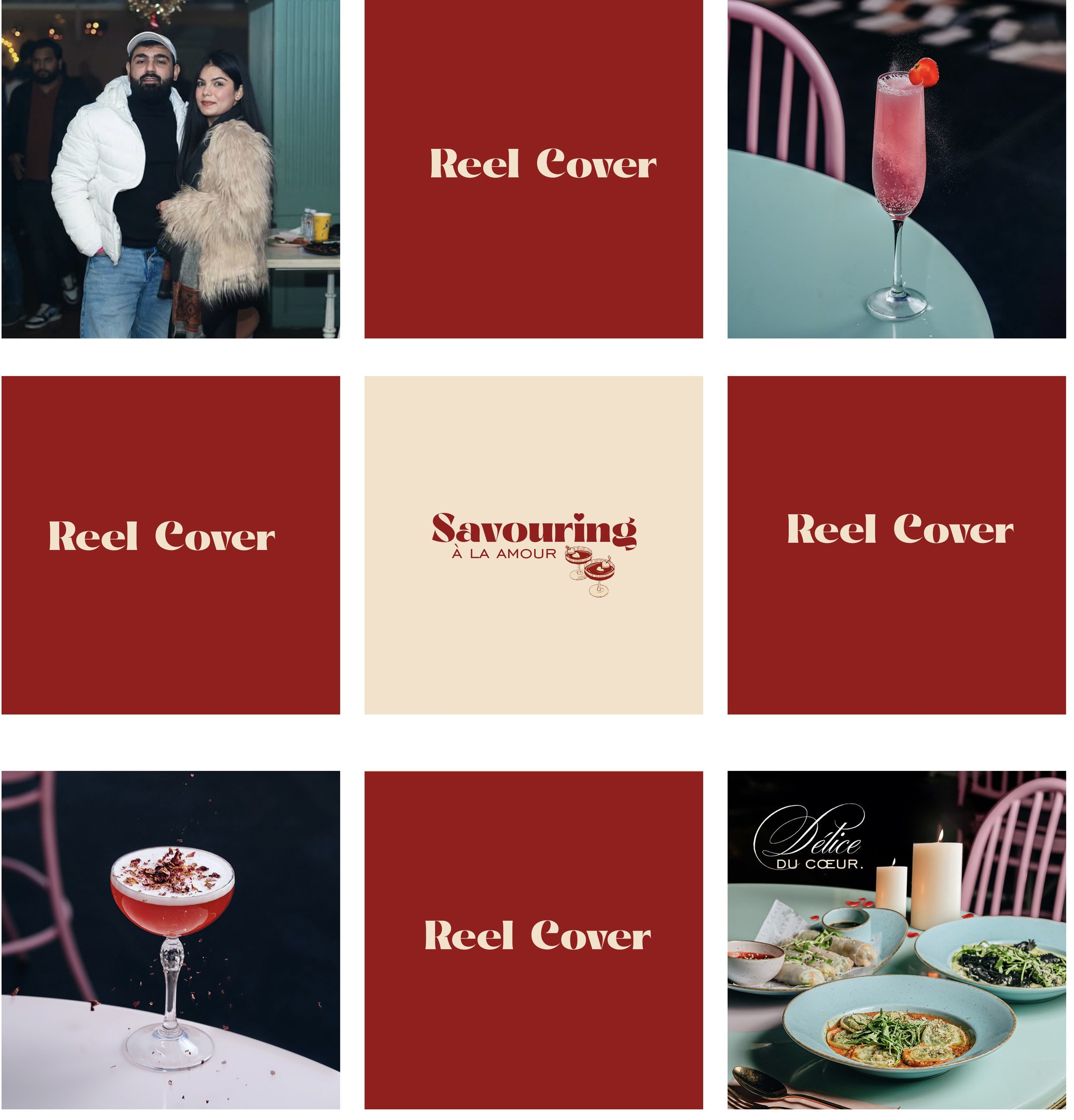 Social media grid design