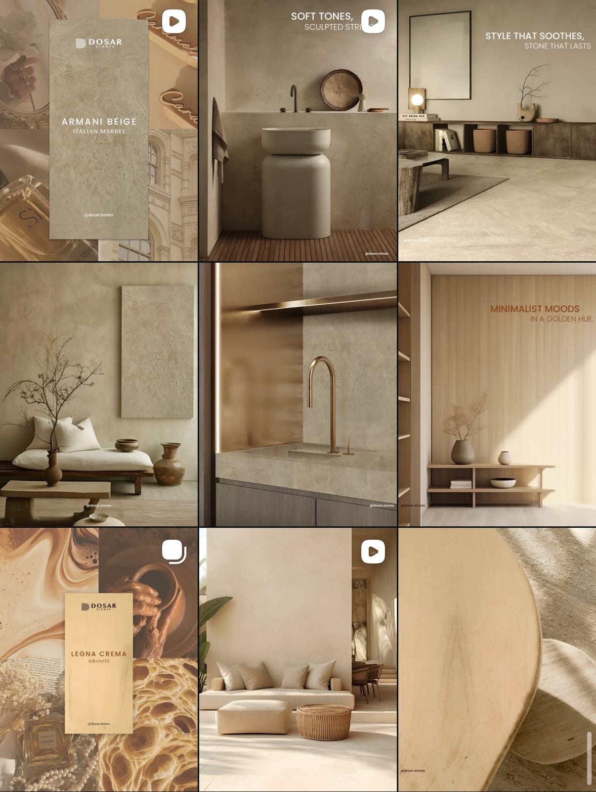 Social media grid design