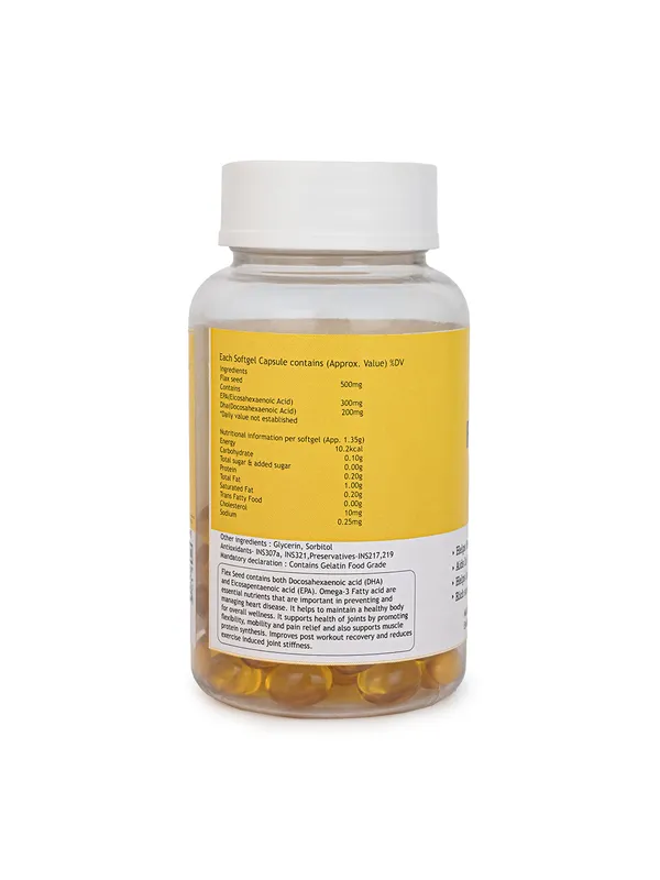 Flax Seed Oil Omega Capsules – Heart, Brain & Immunity Support - Image 4