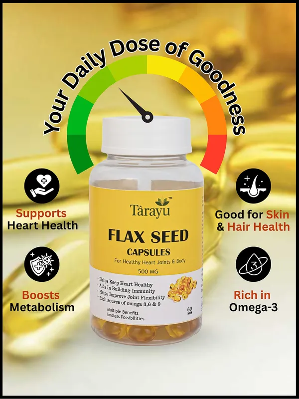 Flax Seed Oil Omega Capsules – Heart, Brain & Immunity Support - Image 5