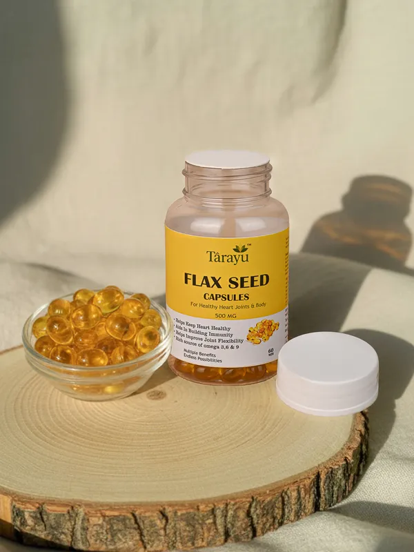 Flax Seed Oil Omega Capsules – Heart, Brain & Immunity Support - Image 1