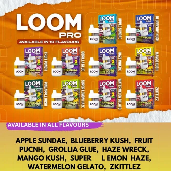 Loom Pro 3ml Vape Pen Flavours
