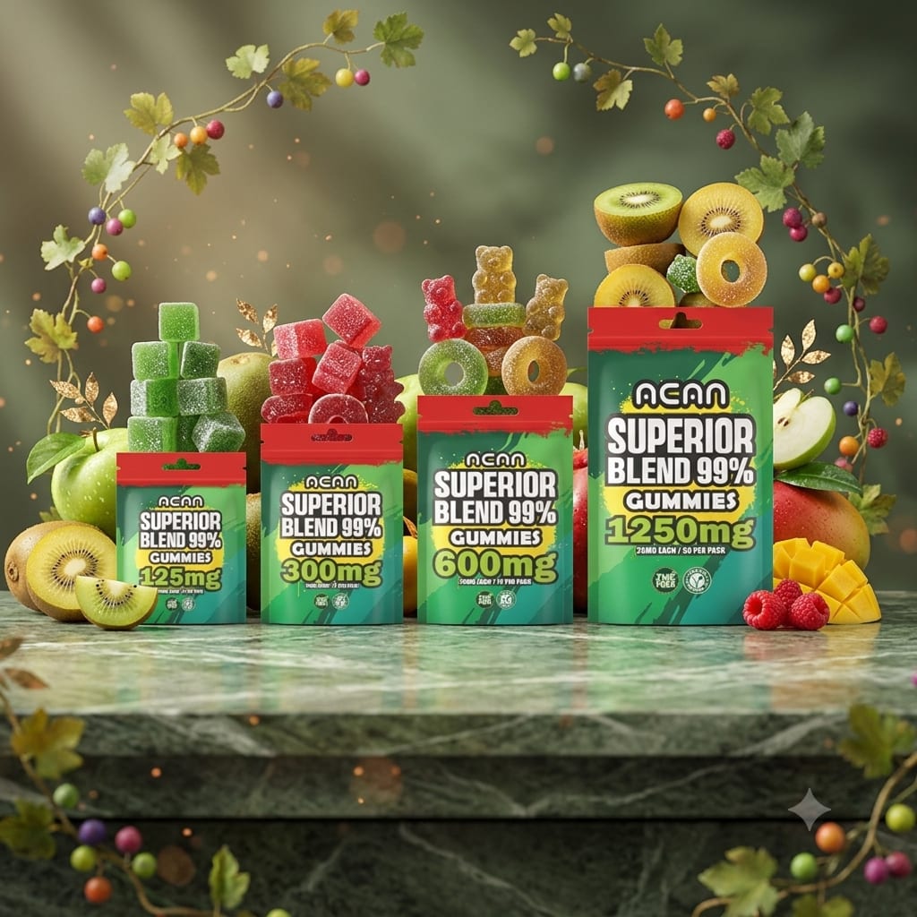 ACAN Superior Blend 99% Gummies – 25MG Each (low Dose) 5–50 Pack Options