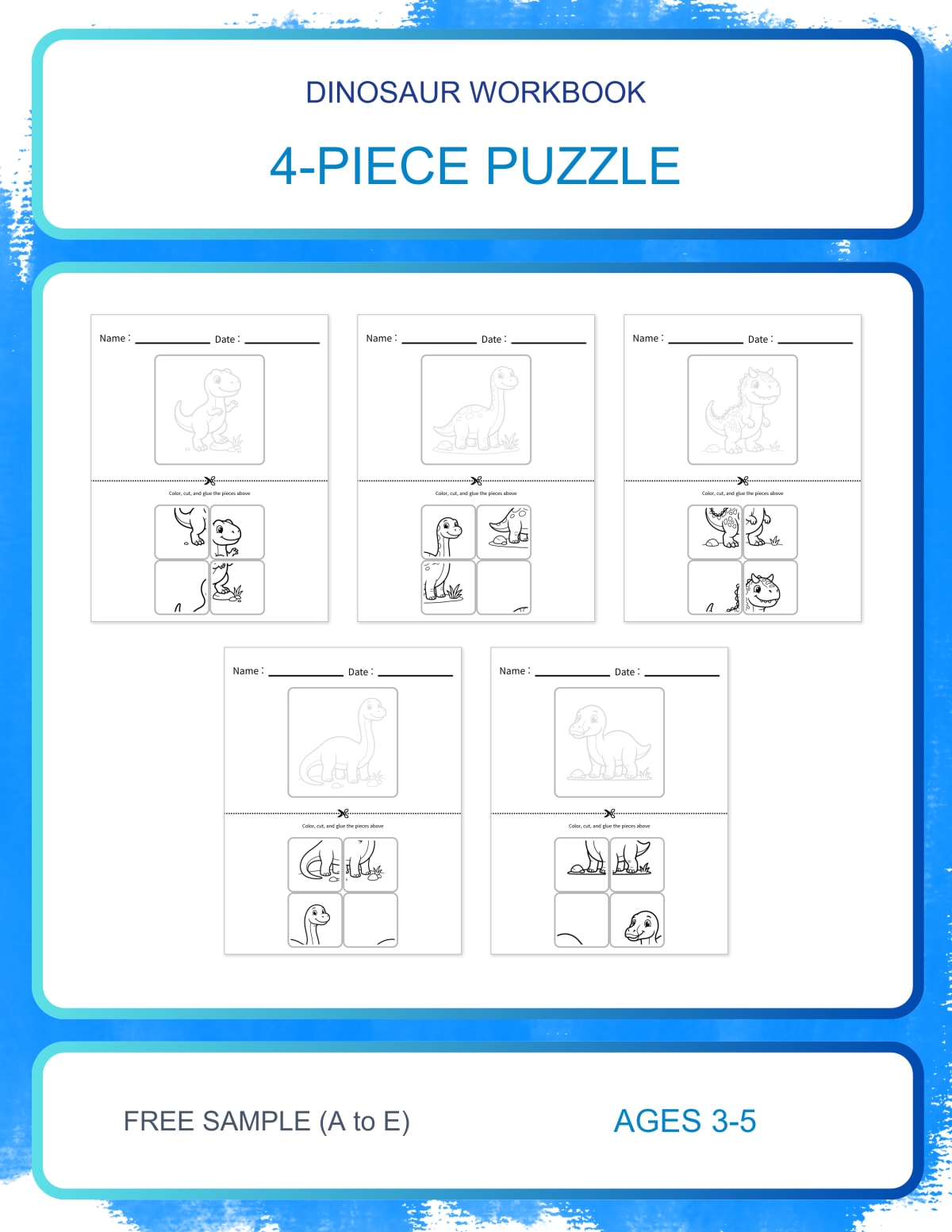 Free Printable Alphabet Activities for Preschool (A-E PDF)