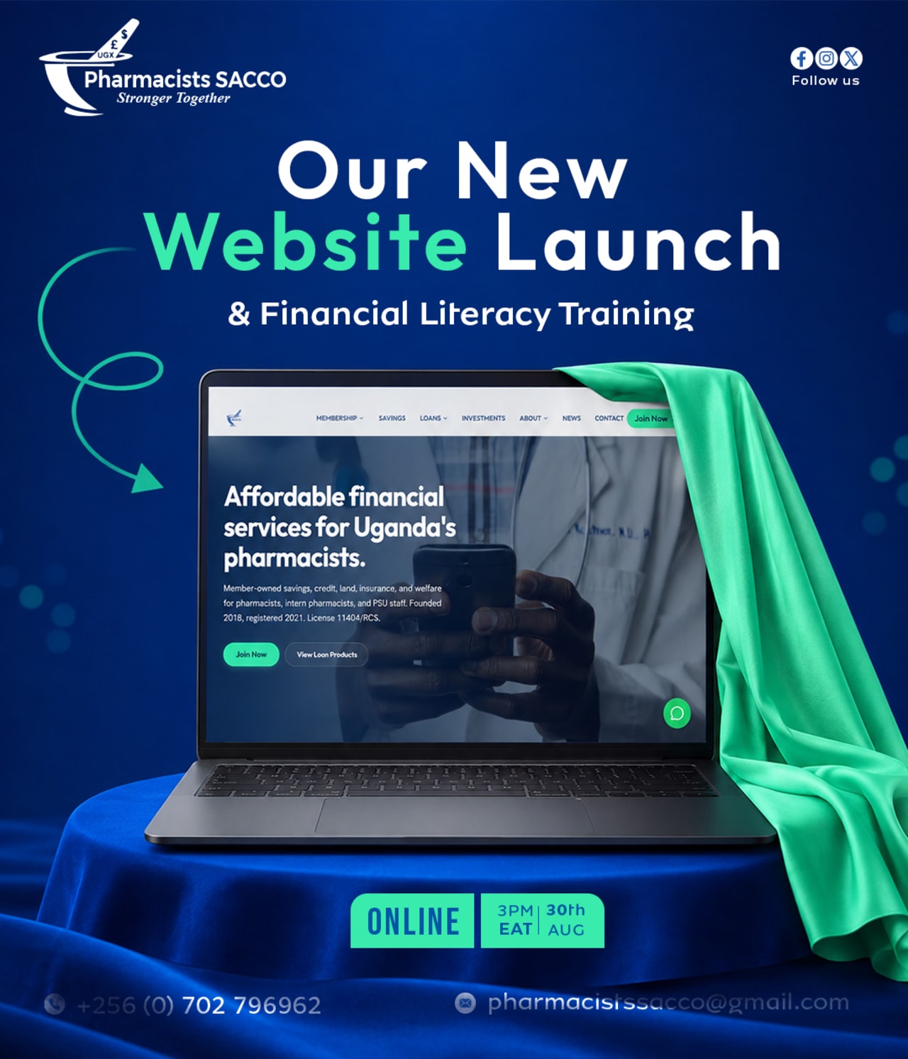 Official website launch & financial literacy training, 30 August 2026