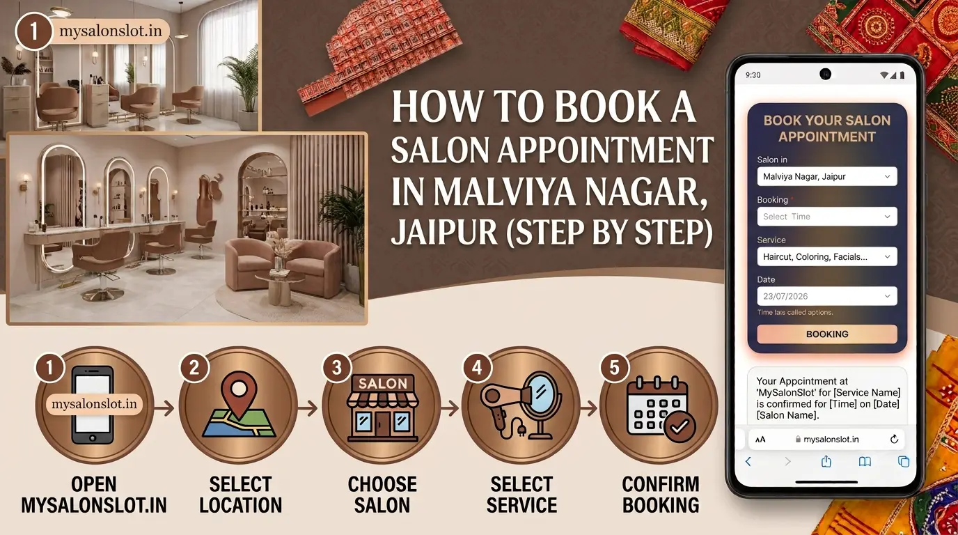 How to Book a Salon Appointment in Malviya Nagar, Jaipur (Step by Step)