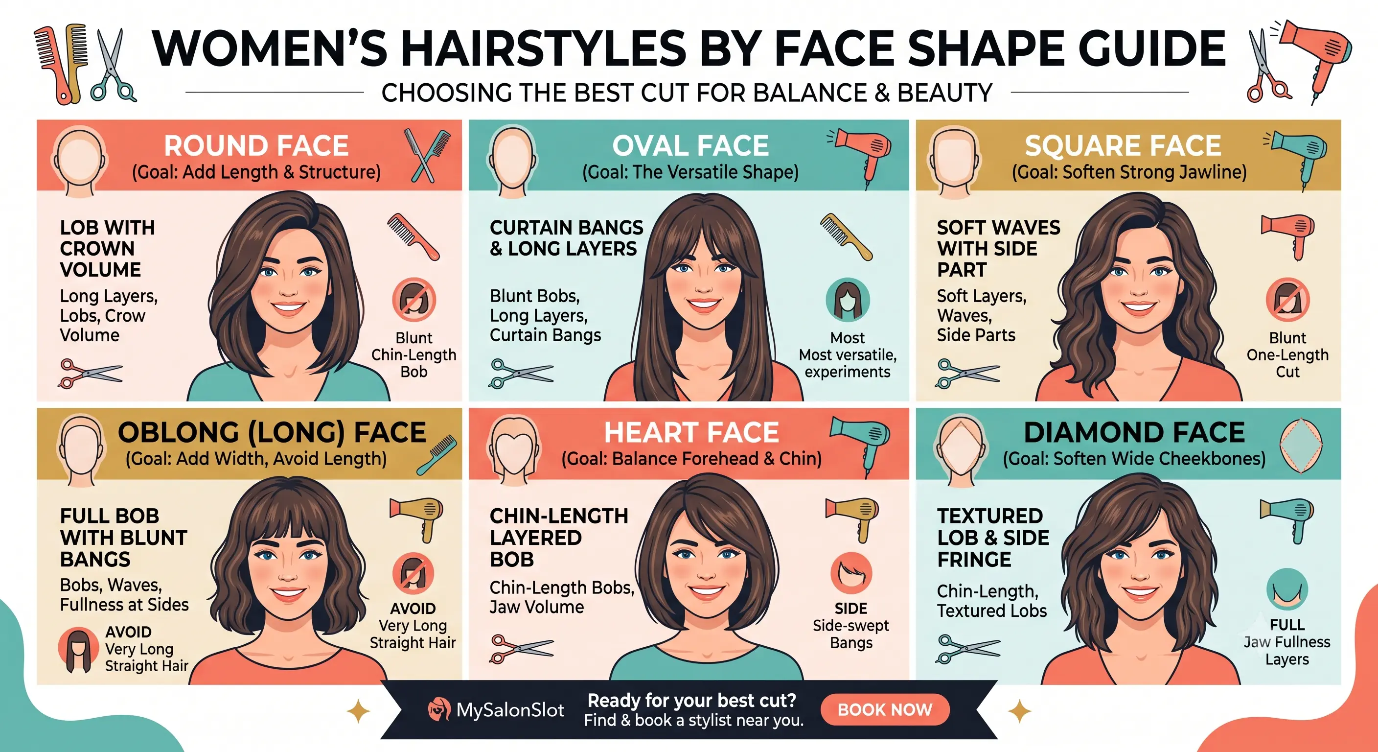 Best Hairstyles for Women by Face Shape