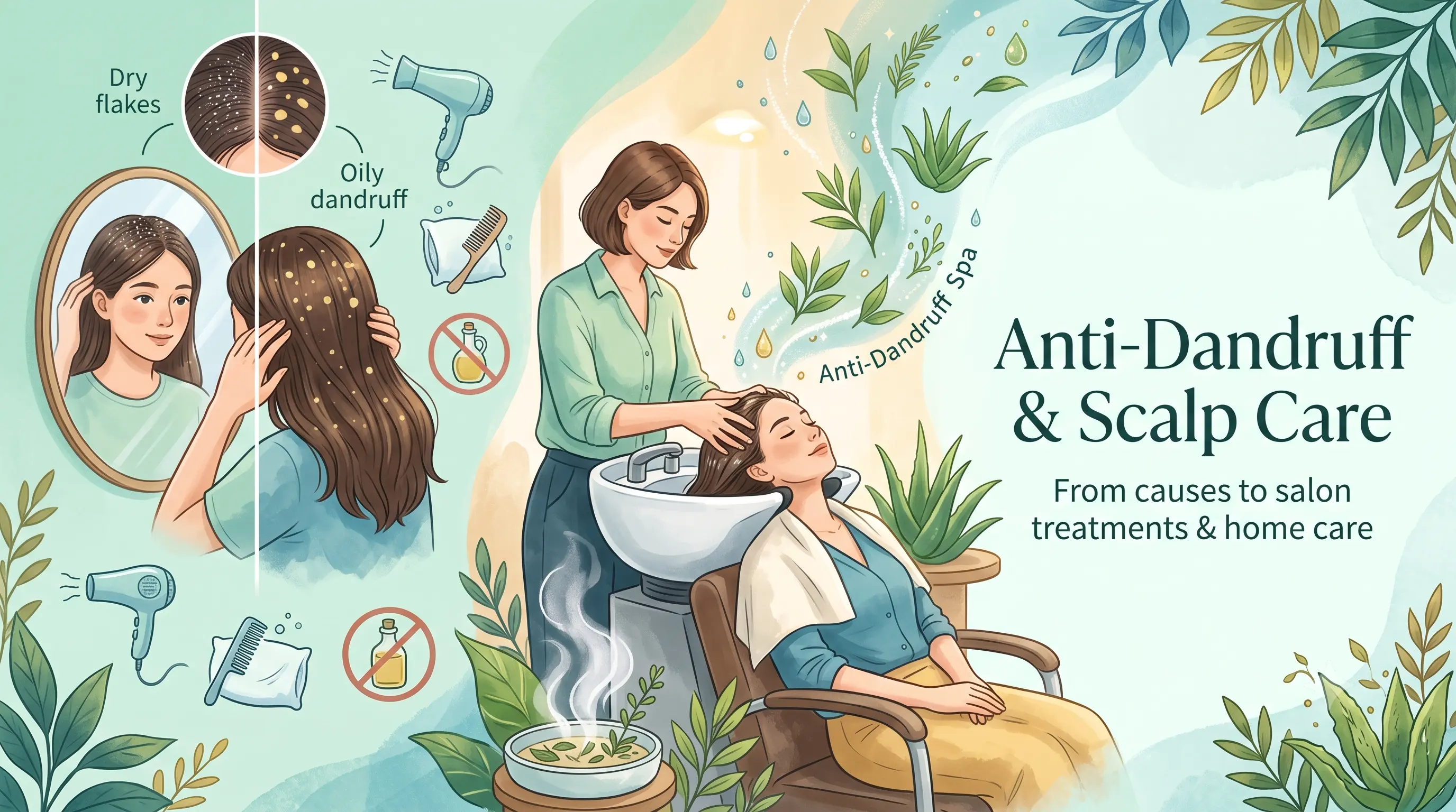 Dandruff and Itchy Scalp: Salon Solutions, Precautions and Home Care