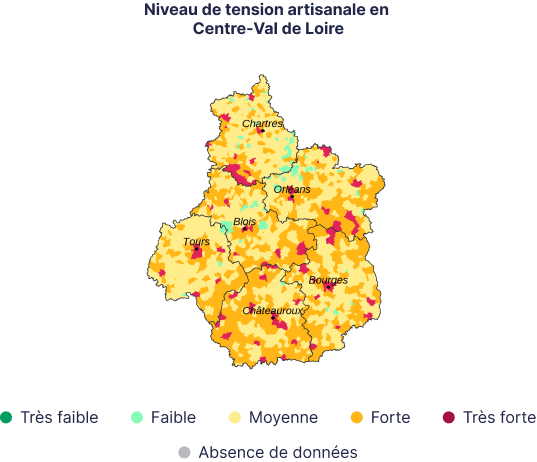 Indice de tension artisanale Centre Val de Loire