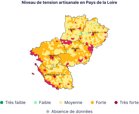 Indice de tension artisanale Pays de la Loire