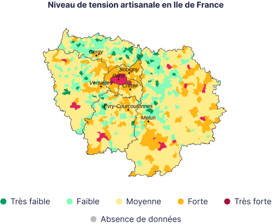 Indice de tension artisanale Ile de France