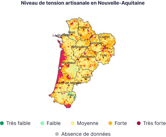 Indice de tension artisanale Nouvelle Aquitaine