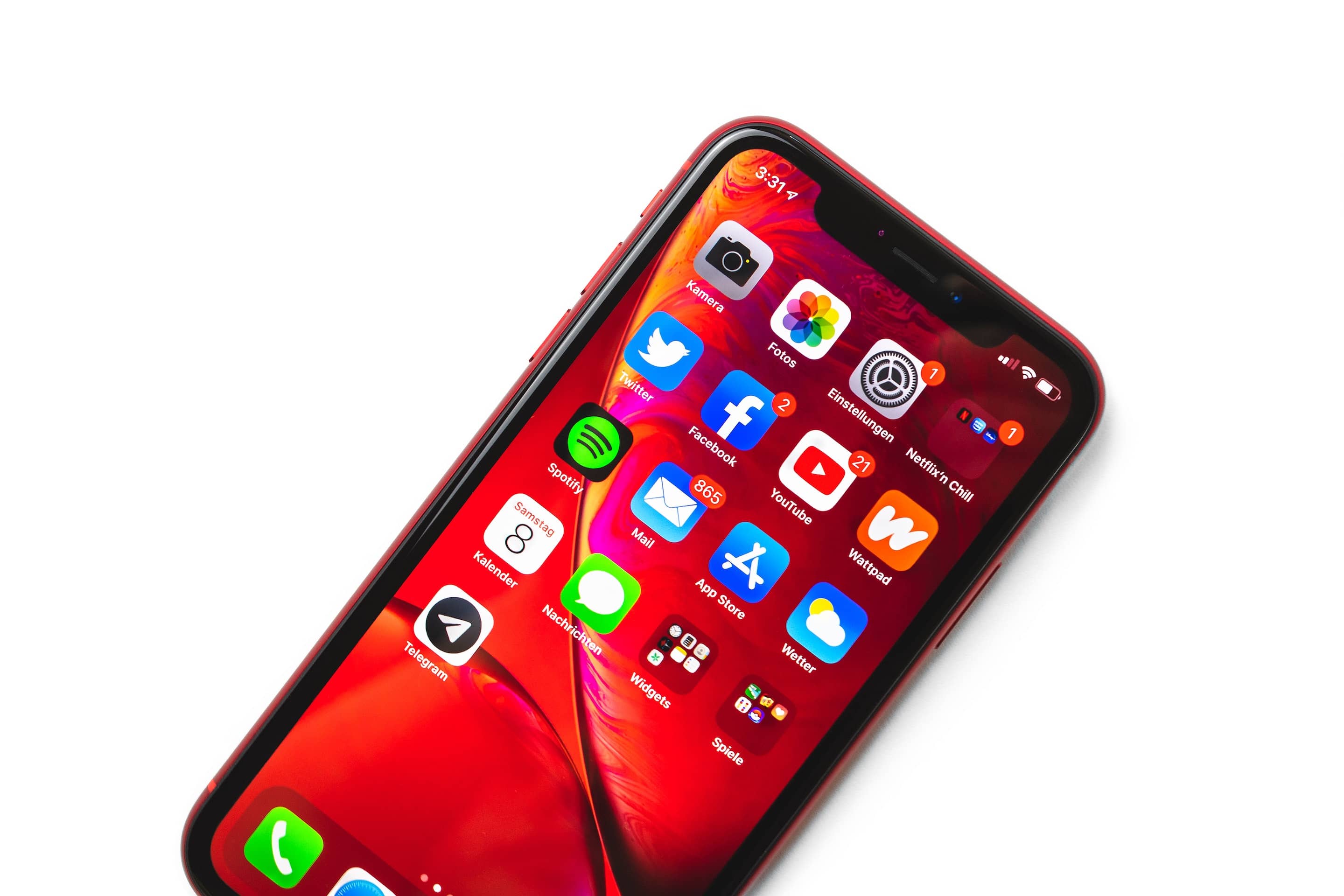red iphone xr homescreen red iphone xr homescreen